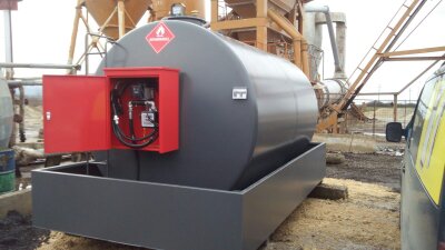 Rezervor statie combustibil 5000 litri pentru motorina + pompa autoamorsanta Piusi