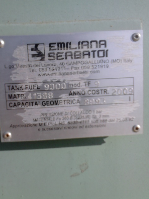 Rezervor 9000 litri cu pompa mecanica automatizata